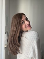 Monica - Capelli Veri attaccatura invisibile Antiscivolo 100% fatta a mano - immagine 2
